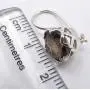 SilverStarJewel Solid Sterling Silver Natural Smoky Quartz Pierced Earrings 0.7''
