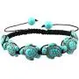 Comelyjewel Premium Quality Bohemian Turquoise Turtle Bracelet Hand Knit Bracelet for Women Girls