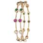 Ratnavali Jewels CZ Zirconia Gold Tone Diamond Indian Bollywood Sleek Wedding Bangles Kada Jewelry Women Bride
