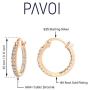 PAVOI 14K Gold Plated 925 Sterling Silver Post Cubic Zirconia Hoop Earrings 30/15mm