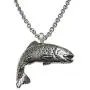 Kiola Designs Silver Toned Trout Salmon Fish Pendant Necklace Kiola Designs Silver Toned Trout Salmon Fish Pendant Necklace