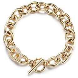 JINBAOYING Gold Bracelets for Women Fashion Unique Wide Cuban Curb Link Bracelet Gold Link Bracelets with CZ Adjustable Stainless Steel Women Link Charm Bracelets