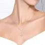 JUSZXY Letter Initial Necklaces for Women, 14K Rose Gold Plated Cubic Zirconia Letter Pendant Script Name Monogram Necklace, Delicate Initial Necklace for Mom Mothers Day