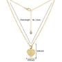MRSXXNTY Gold Initial Heart Necklace-14k Gold Plated Tiny Dainty Personalized Letter A-Z Necklace Jewelry Gift for Women Girls