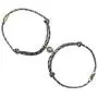 925 Sterling Silver Mutual Attraction Rope Braided Couple Distance Bracelets Vows Of Eternal Love Charm Pendants With Magnetic Bells 2 PCS Gift Jewelry Set For Women Men …
