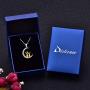 Distance I Love You to The Moon and Back Necklace for Women,925 Sterling Silver Double Bunny Rabbit Panda Necklace Jewelry Gifts for Women Mom Daughter Wife Girls