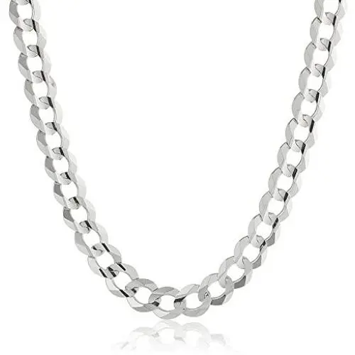 NYC Sterling Mens 7MM Solid Sterling Silver .925 Curb Link Chain Necklace, Made in Italy. NYC Sterling Mens 7MM Solid Sterling Silver .925 Curb Link Chain Necklace, Made in Italy.