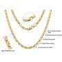 WESTMIAJW 24K Gold Plated Wolf Tooth Pendants Necklace Chain Jewelry for Men Boy 60cm,with Gift Box
