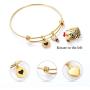 zeqingjw Cremation Jewelry Bracelet for Ashes - Stainless Steel Heart Urn Bangles for Ashes Always in My Heart Memorial Keepsake Jewelry