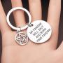 CENWA Supernatural Inspired Jewelry Supernatural Quote My Fandom Will Salt and Burn Your Fandom Keychain SPN Jewelry Gift for Supernatural Fans Sam Dean Winchester Gift