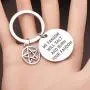 CENWA Supernatural Inspired Jewelry Supernatural Quote My Fandom Will Salt and Burn Your Fandom Keychain SPN Jewelry Gift for Supernatural Fans Sam Dean Winchester Gift