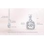 Dancing Diamond''XoXo'' Cushion Pendant Necklace in 925 Sterling Silver by Parade of Jewels (1/10 ct.tw.), 18''