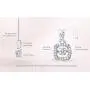 Dancing Diamond''XoXo'' Cushion Pendant Necklace in 925 Sterling Silver by Parade of Jewels (1/10 ct.tw.), 18''