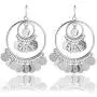 Bohemian Chandelier Coin Sequins Dangle Drop Earrings Ethnic Gypsy Beads Tassel Hoops with Disc Charms Boho Ear Jewelry Women