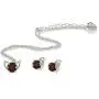 Sterling Silver Genuine, Created or Simulated Gemstone Round Solitaire Choker Necklace and Stud Earrings Set Sterling Silver Genuine, Created or Simulated Gemstone Round Solitaire Choker Necklace and Stud Earrings Set