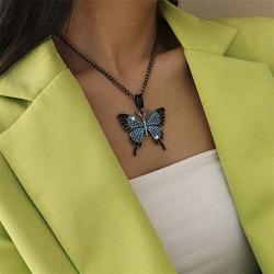 Ingemark Bling Stylish Statement Pendant Link Chain Necklace for Women Girls Punk Gothic Necklace