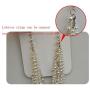 GRACE JUN Multilayer Strand Chain Faux Pearls Flapper Beads Cluster Long Choker Necklace