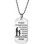 LITTONE Dad Mum to Son Inspirational Mens Jewelry Dogtag Pendant Necklace Military Stainless Steel Dog tag Love Boy Girl Gifts
