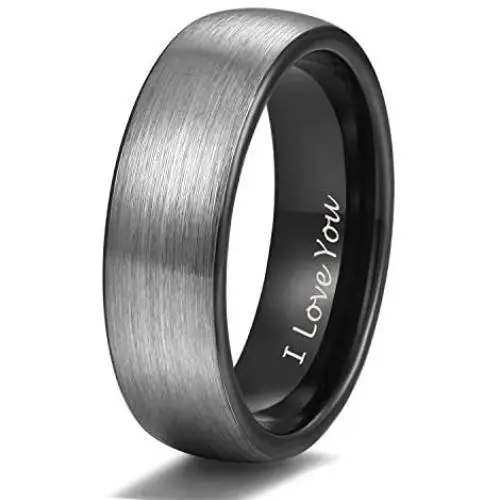 TRUMIUM 4mm 6mm 8mm Tungsten Rings for Men Women Engagement Wedding Band Brushed Black Comfort Fit Size 4-15 TRUMIUM 4mm 6mm 8mm Tungsten Rings for Men Women Engagement Wedding Band Brushed Black Comfort Fit Size 4-15