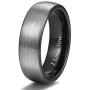 TRUMIUM 4mm 6mm 8mm Tungsten Rings for Men Women Engagement Wedding Band Brushed Black Comfort Fit Size 4-15