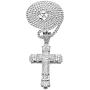 maket 2018 Mens Fashion Jewelry 18K Gold / 925 Silver Plated Diamond Stainless Steel Cross Pendant Necklace Chain