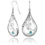 PZ Paz Creations Turquoise 925 Sterling Silver Pear Shaped Dangle Earrings PZ Paz Creations Turquoise 925 Sterling Silver Pear Shaped Dangle Earrings