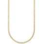 14K Solid Yellow Gold 1.8mm Cuban Curb Link Chain Necklace- Made in Italy- lobster claw clasp