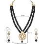 Aheli Wedding Party Faux Kundan Pendant Beads Necklace Earrings Set Bollywood Party Indian Jewelry for Women