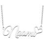 CoolJewelry Personalized Love Heart Custom Initial Name Necklace 925 Sterling Silver Gift for Women Girls