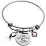 Beeshion Cancer Survivor Gift Life is Tough But I am Tougher Bangle Bracelet Inspirational Gift Recovery Jewelry Cancer Cancer Survivor Gift for Women Men