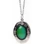 Acchen Mood Necklace Palace Gem Photo Frame Change Color Emotion Feeling Pendant Necklace