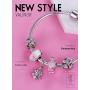 EVESCITY Limited Edition Genuine Murano Glass Crystal 925 Sterling Silver Beads for Charms Bracelets Best Jewelry Gifts for Her
