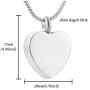 HQ Engraved Heart Cremation Jewelry Memorial Urn Ashes Holder Stainless Steel Love You Infinite Wife Pendant Necklace