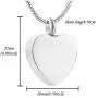 HQ Engraved Heart Cremation Jewelry Memorial Urn Ashes Holder Stainless Steel Love You Infinite Wife Pendant Necklace