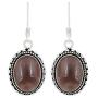 Natural Moonstone Labradorite Lapis Rose Quartz Dangle Earrings 12x16mm Oval Shape Gemstones 925 Silver Overlay Handmade Dangle Earrings