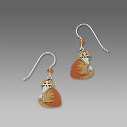 Sienna Sky ''Bella'' Yellow Butterscotch Cat Sterling Silver Earrings 1533