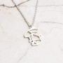 La Menagerie Rabbit Silver Origami Jewelry & Silver Geometric Necklace – 925 Sterling Plated Silver Necklace & Rabbit Necklaces for Women – Rabbit Necklace for Girls & Origami Necklace