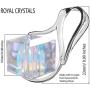 Cube Necklace Royal Crystals made with Sterling Silver 925 and Swarovski Crystals Aurora Borealis Charm, 18inches