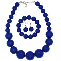 We We Chunky Pearl Necklace Large Pearl Choker Necklace for Women Wedding Jewelry Set