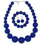 We We Chunky Pearl Necklace Large Pearl Choker Necklace for Women Wedding Jewelry Set