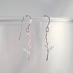Boma Jewelry Sterling Silver Tree Branch Antler Earrings