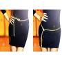 Tvoip Fashion Collier Femme Jewelry Full Rhinestone Accessories gold silver Crystal Snake long Pendant Necklace. (Gold)