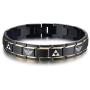 VNOX Two-Tone Stainless Steel The Legend of Zelda Triforce Symbol Hyrule Warrior Link Bracelet for Men Boys