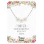 Happy Kisses Flower Girl Necklace - Your Love and Flowers Make Our Wedding Complete. Thank You - Message Card