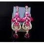 Luxury Chunky Bib Collar Crystal Statement Necklace and Dangle Earrings Wedding Jewelry Set