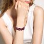 EVER FAITH Womens Wedding Party Jewelry Austrian Crystal 2 Layer Teardrop Stretch Bracelet for Her