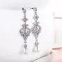 EVER FAITH Pave CZ Cream Simulated Pearl Vintage Style Chandelier Bridal Prom Dangle Earrings Clear Silver-Tone EVER FAITH Pave CZ Cream Simulated Pearl Vintage Style Chandelier Bridal Prom Dangle Earrings Clear Silver-Tone
