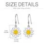 Daisy Flower Hook Earrings Sterling Silver Dangle Dangling Cute Jewelry Birthday Gifts for Women Teen Daisy Flower Hook Earrings Sterling Silver Dangle Dangling Cute Jewelry Birthday Gifts for Women Teen