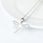 925 Sterling Silver Insect Jewelry Cubic Zirconia Dragonfly Pendant Necklace for Women Ladies Teen Girls Birthday Gifts