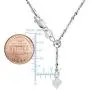 Sterling Silver Rhodium Plated Sliding Adjustable Piatto Chain, 22'' Sterling Silver Rhodium Plated Sliding Adjustable Piatto Chain, 22''